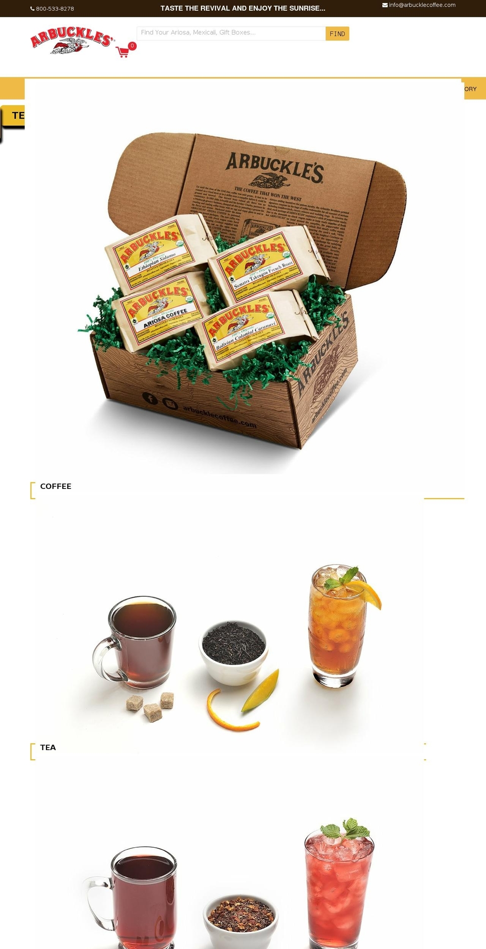 arbuckleonline.coffee shopify website screenshot