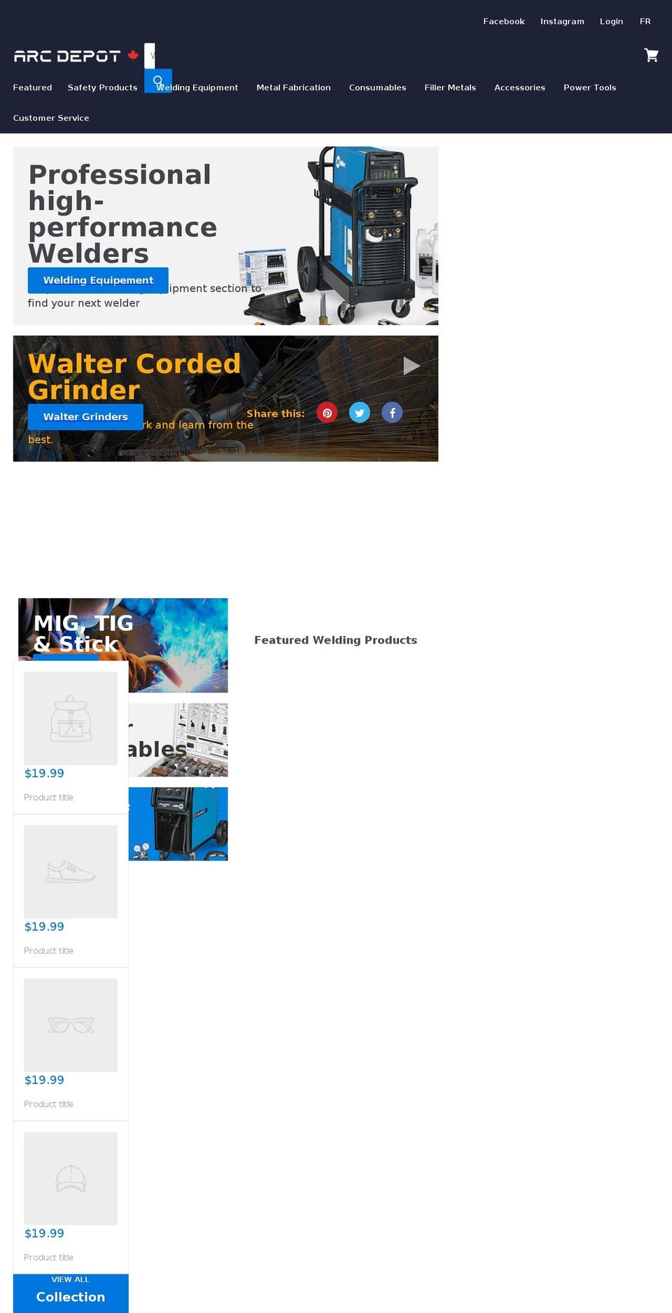 arc-depot.com — Shopify storefront screenshot