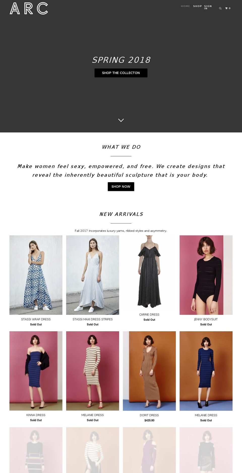 arc.style shopify website screenshot