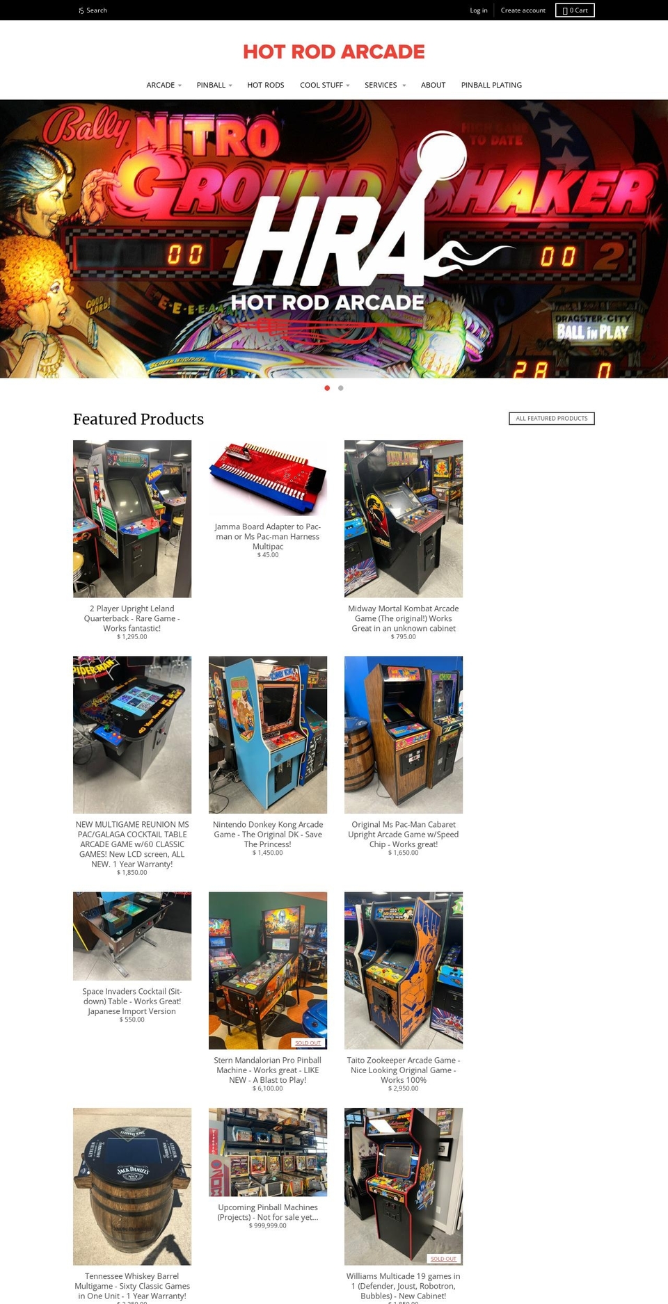arcade615.com — Shopify storefront screenshot