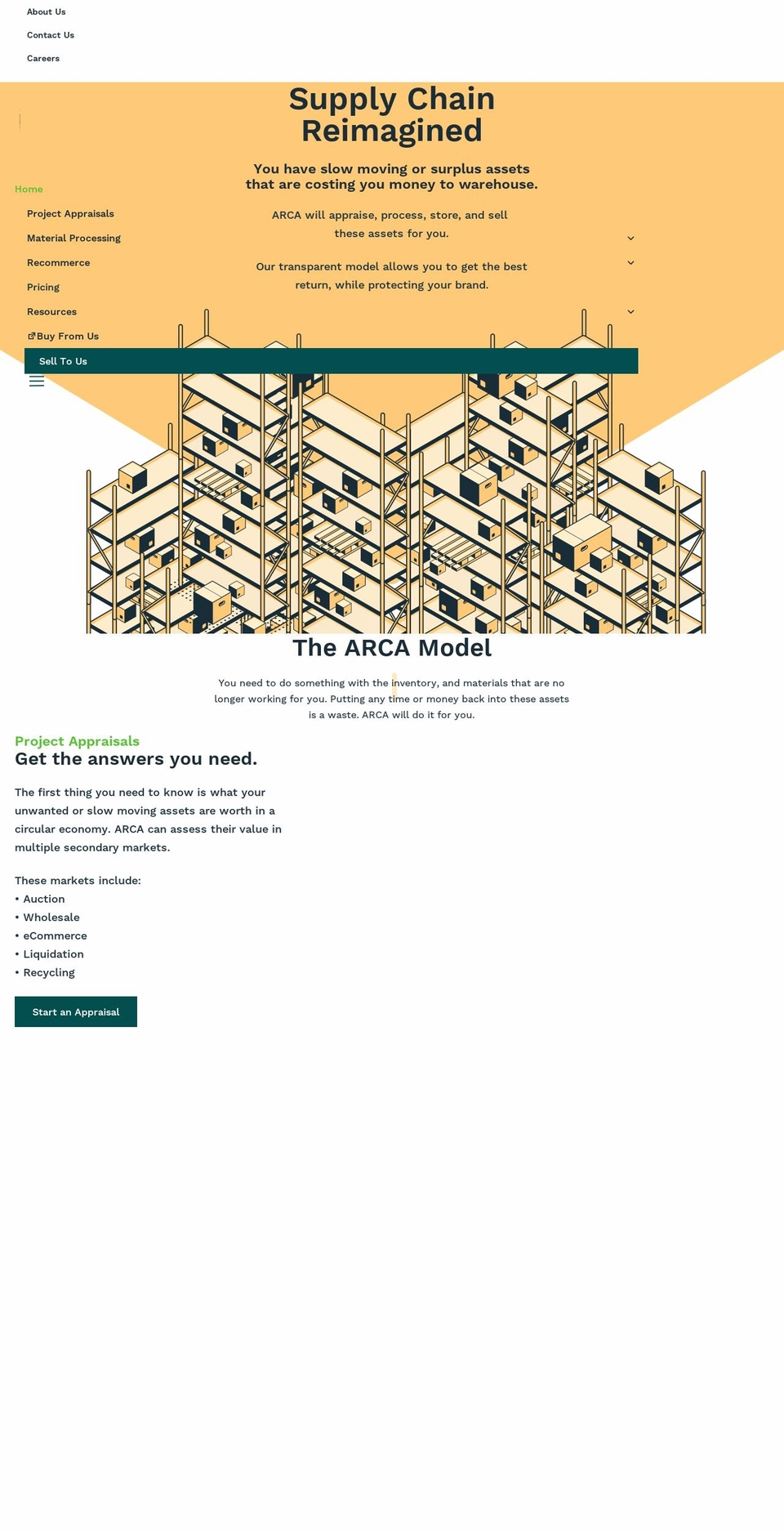 arcaindustries.com — Shopify storefront screenshot