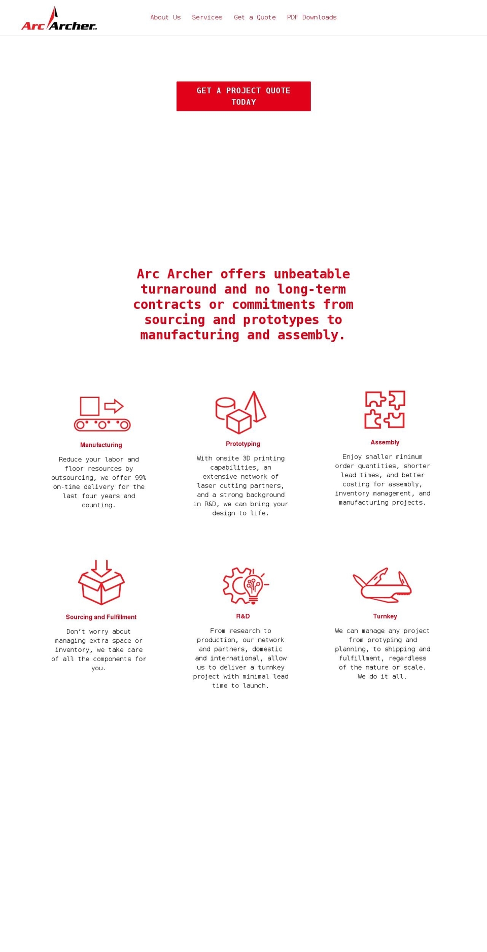 arcarcher.com shopify website screenshot