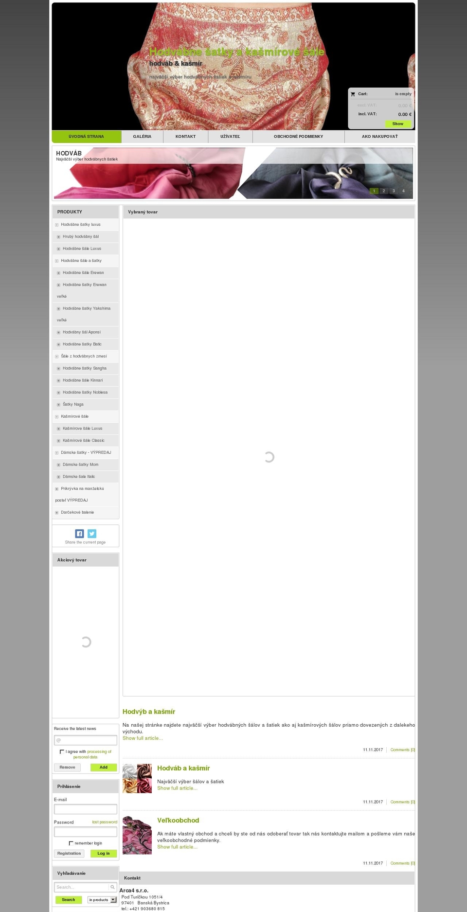 arcasilk.com — Shopify storefront screenshot