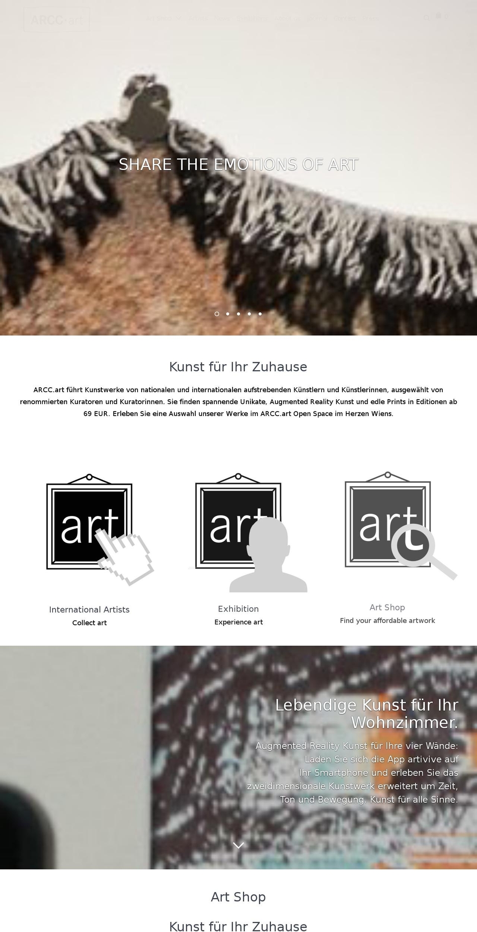 arcc-art.com — Shopify storefront screenshot