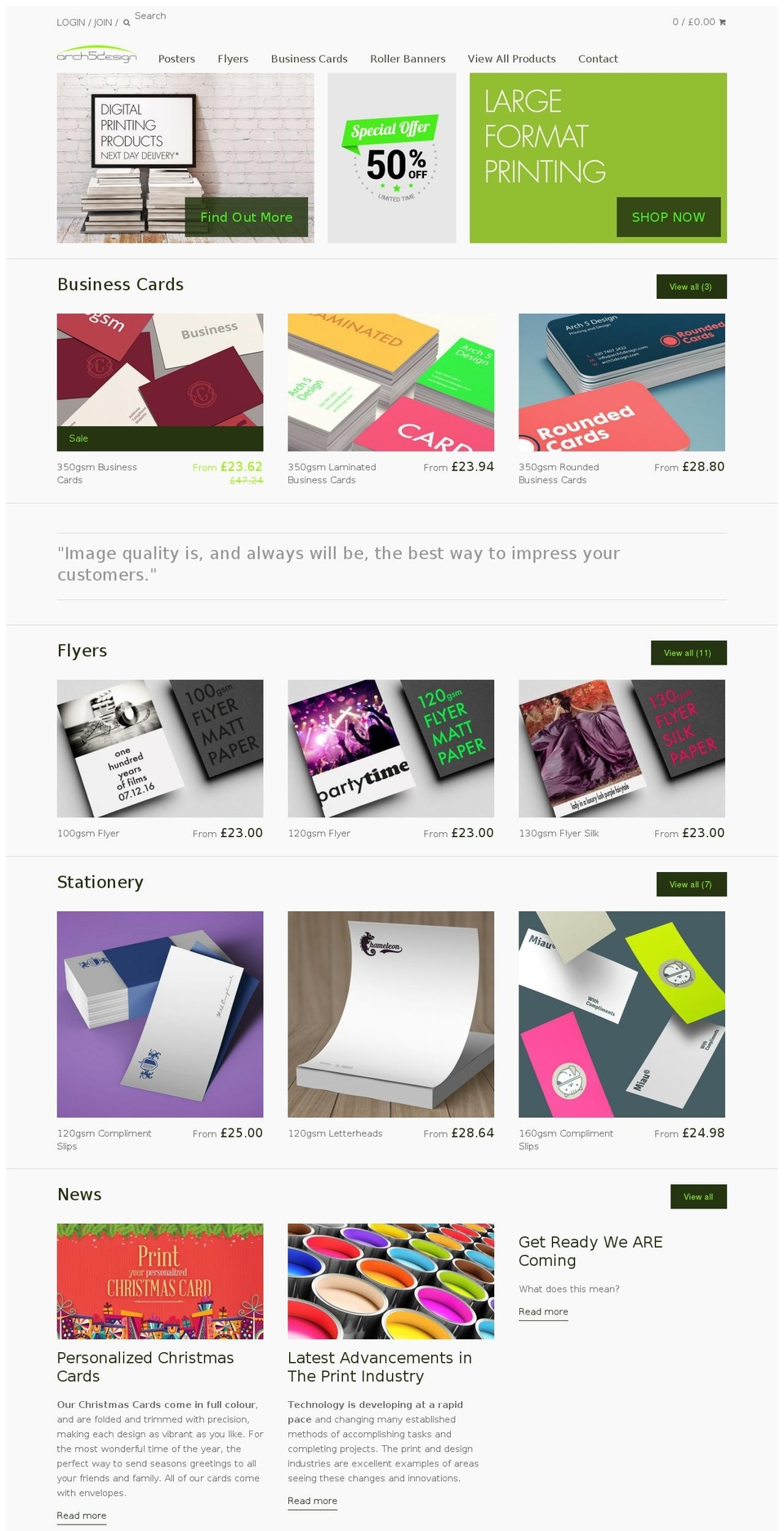 arch5design.com shopify website screenshot