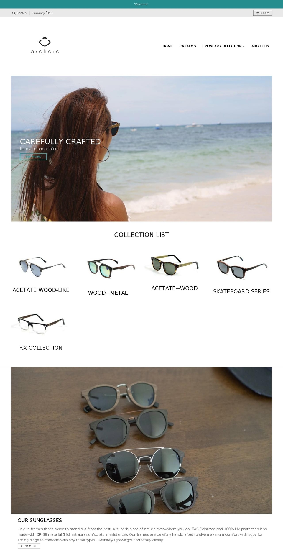 archaicshop.com — Shopify storefront screenshot