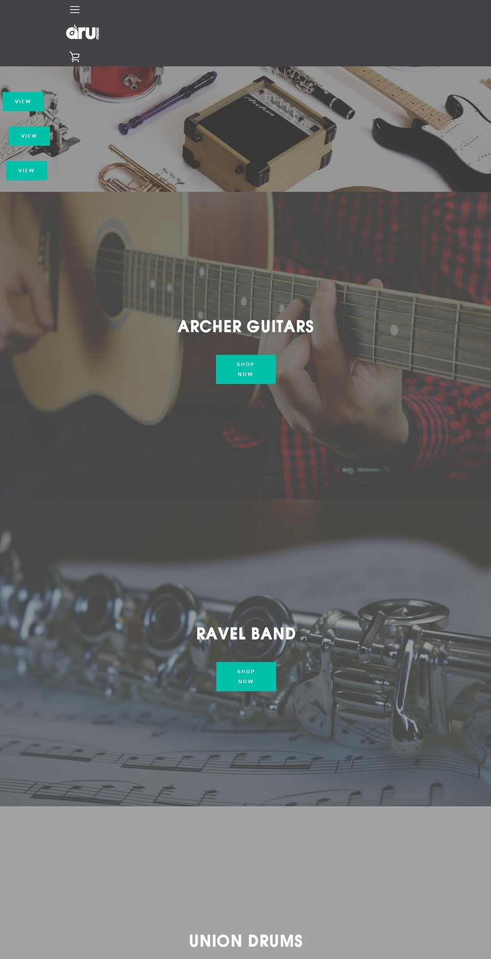archerguitars.org shopify website screenshot