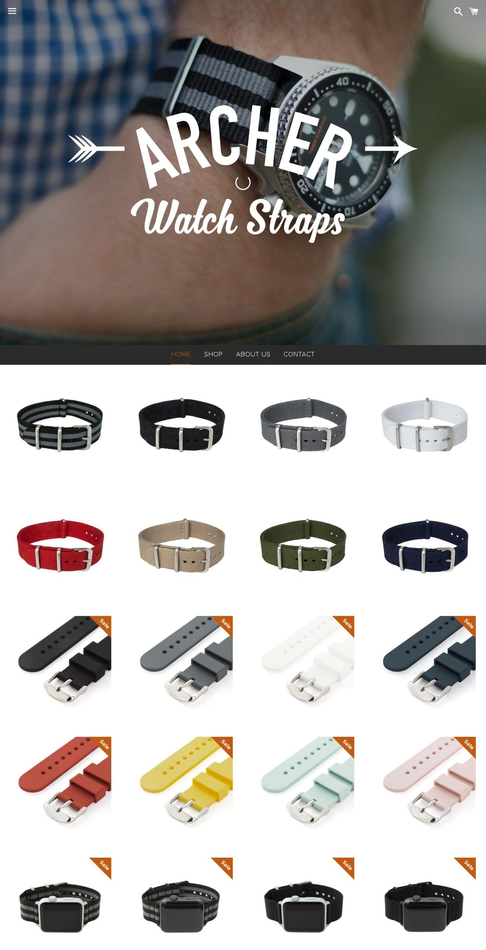 archerwatchstraps.com shopify website screenshot