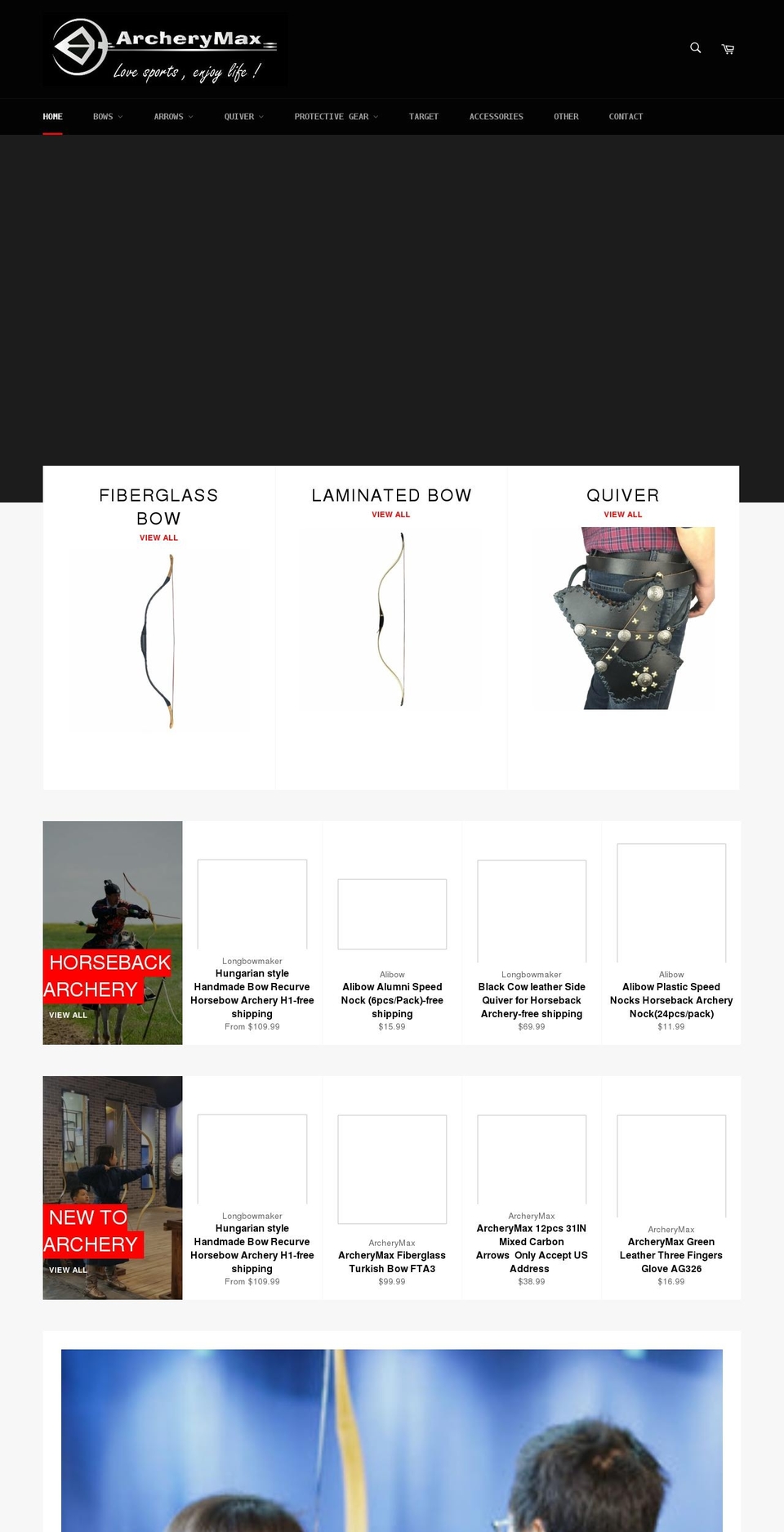archerymax.com shopify website screenshot