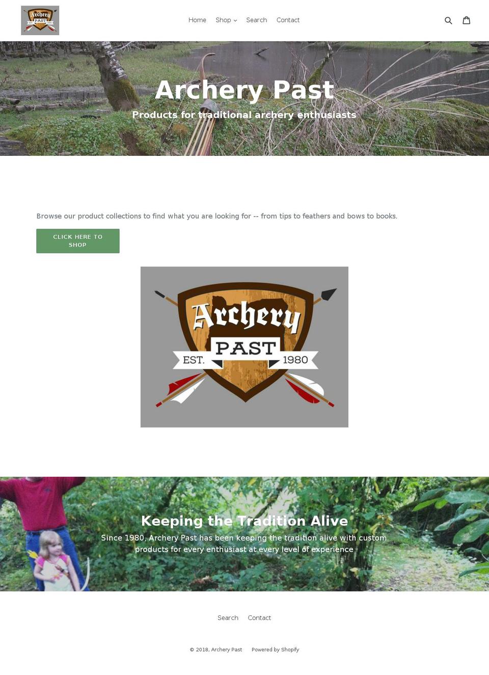 archerypast.com — Shopify storefront screenshot