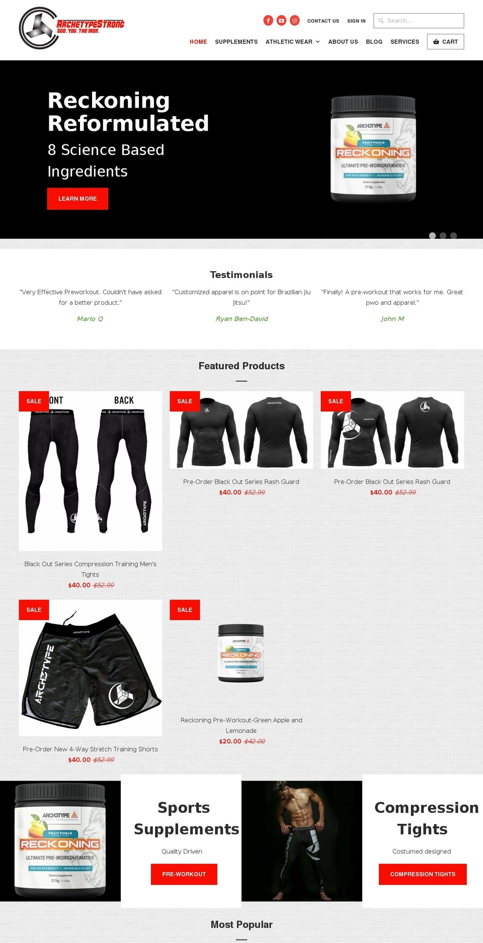 archetypestrong.com shopify website screenshot