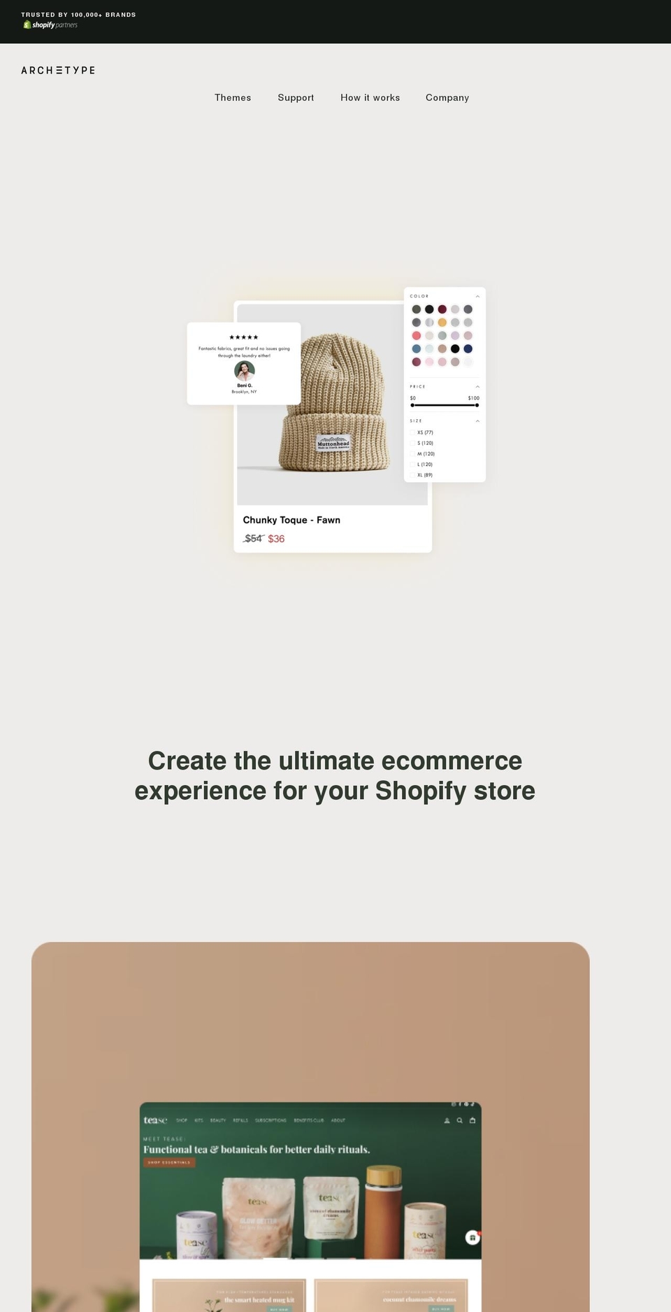 archetypethemes.co shopify website screenshot