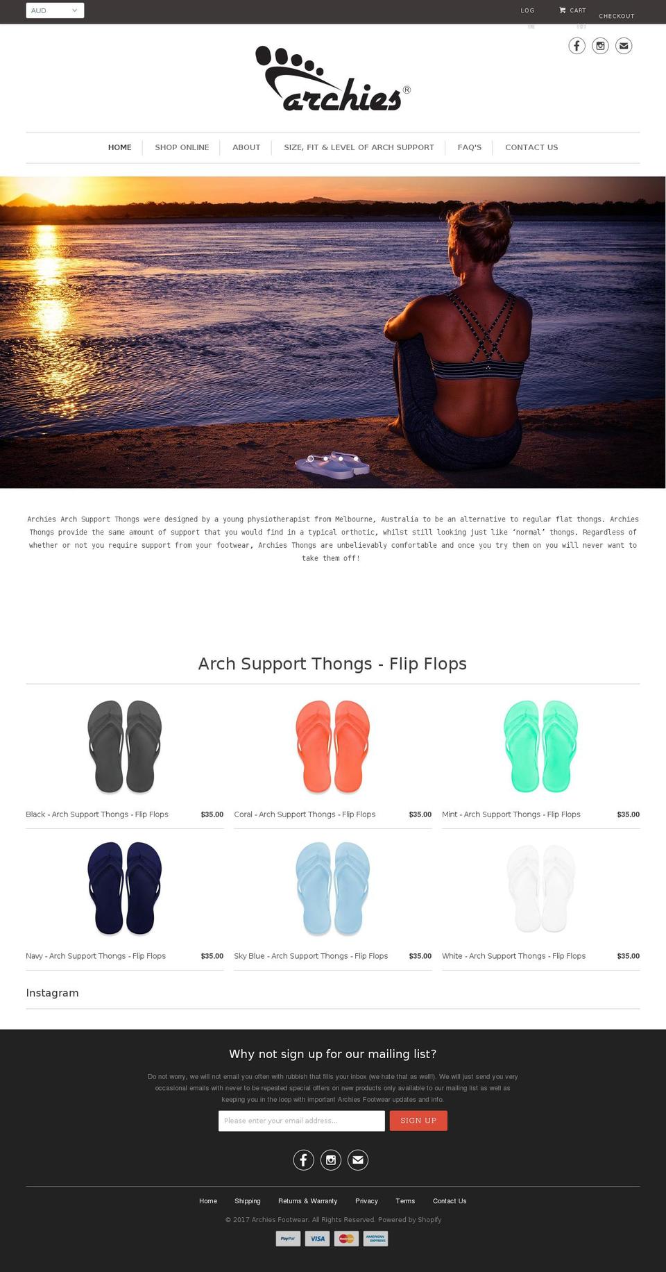 Heycarson responsive 1.2 - HC - 28 Sep 16 Shopify theme site example archiesthongs.com