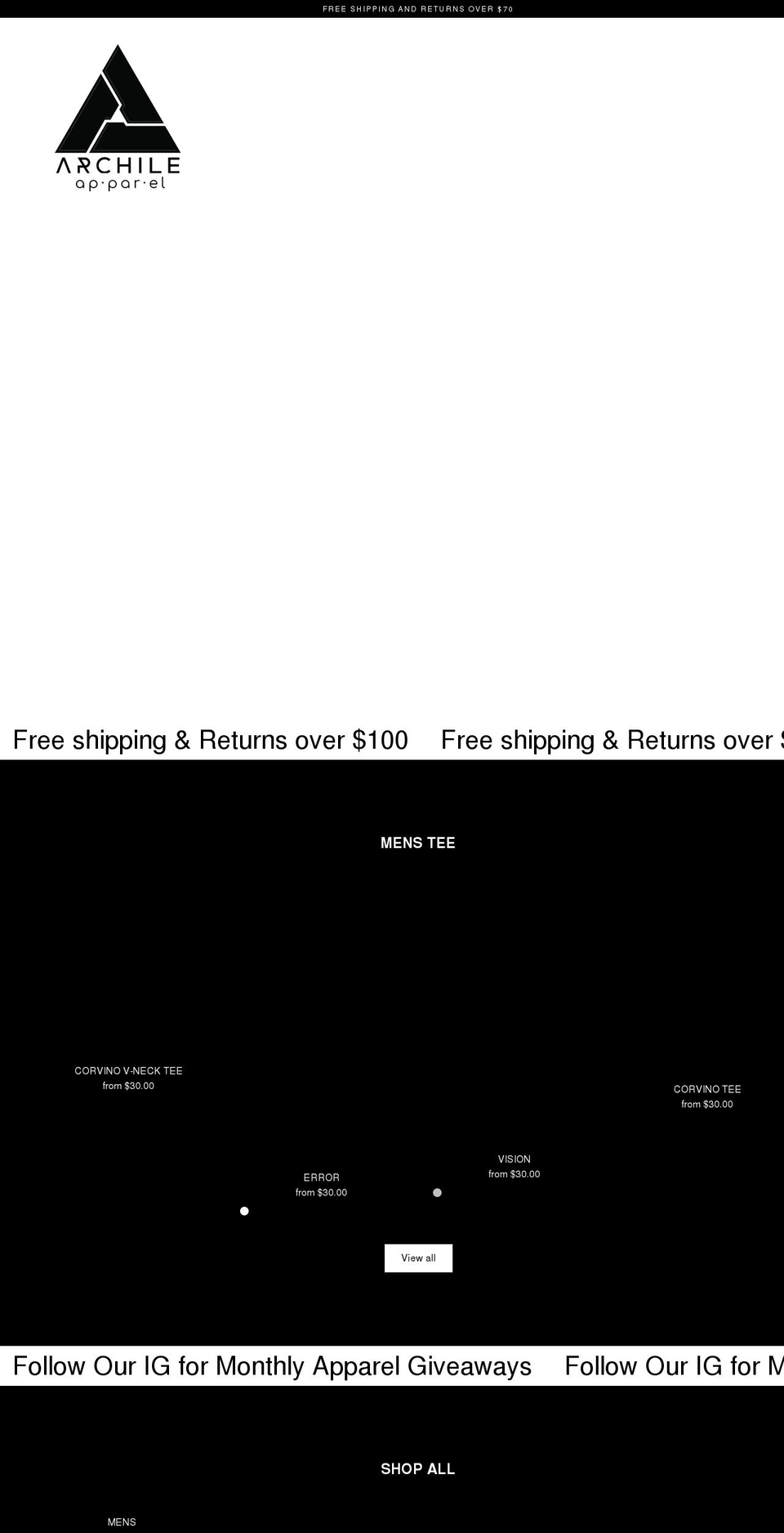 archileapparel.com shopify website screenshot