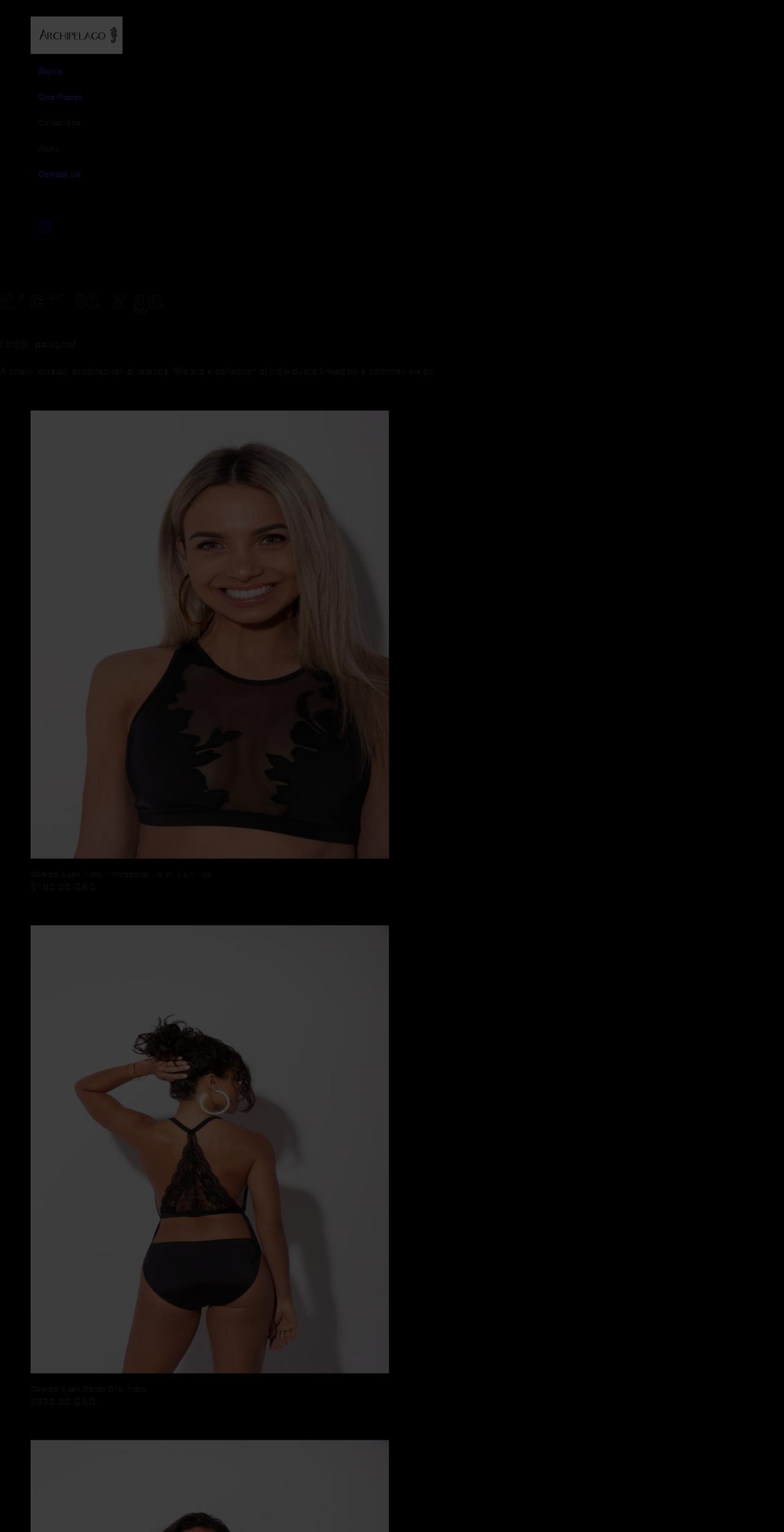 archipelagoswim.com shopify website screenshot