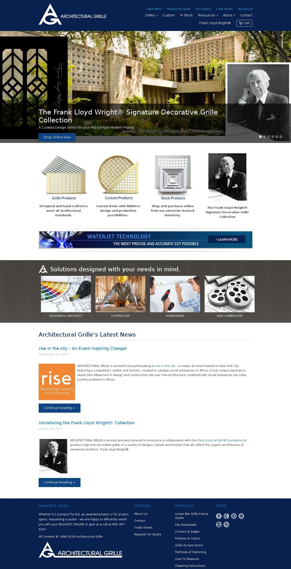 architecturalgrilles.com — Shopify storefront screenshot