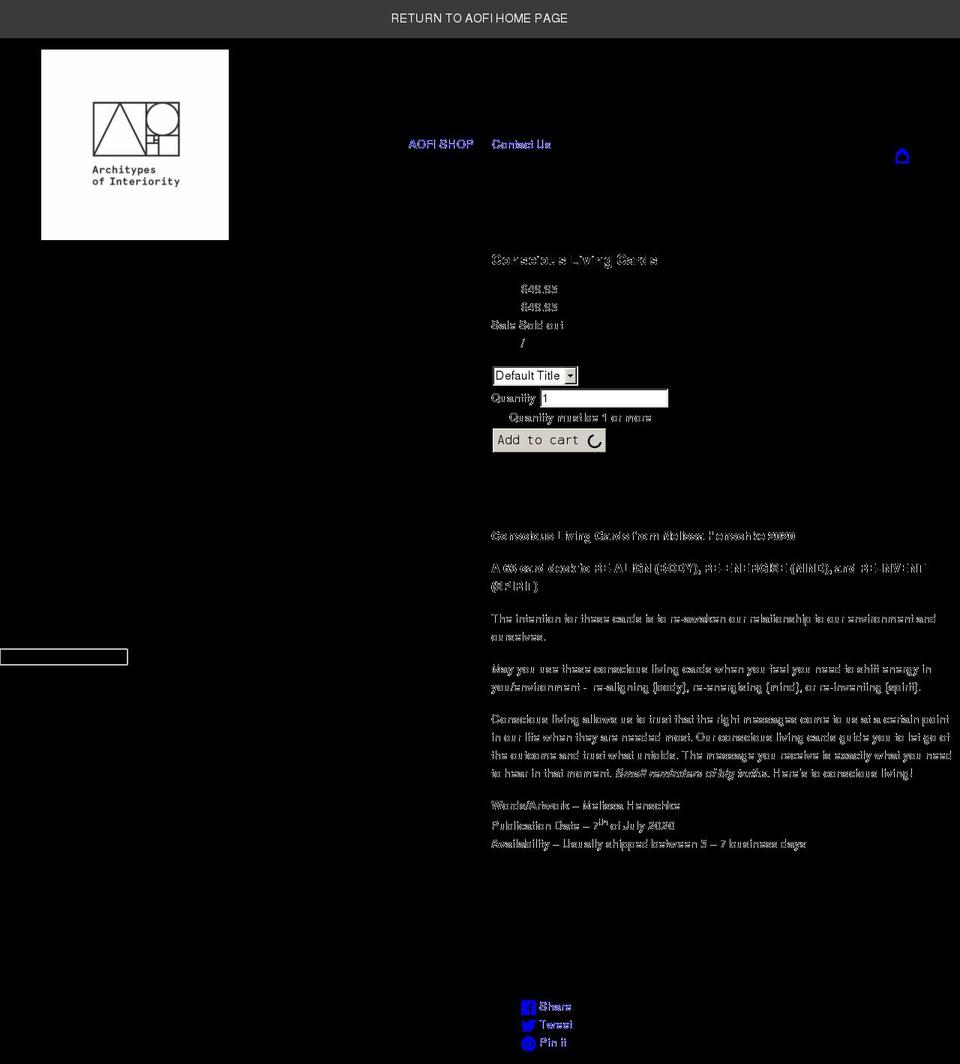 architypes-of-interiority.myshopify.com shopify website screenshot