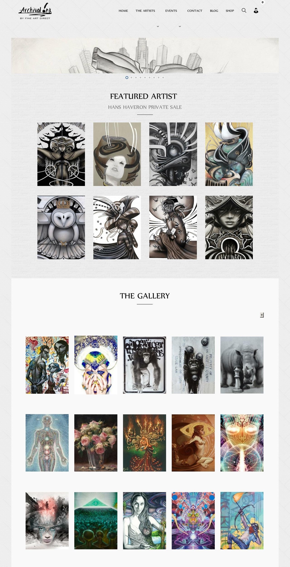 Fine-art-manic — LIVE theme Shopify theme site example archivalinkgallery.com