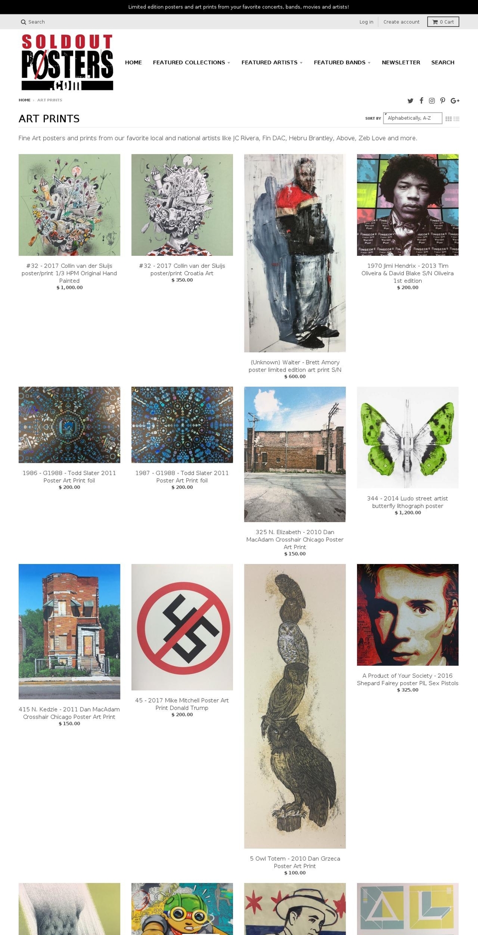 archivegalerie.com — Shopify storefront screenshot