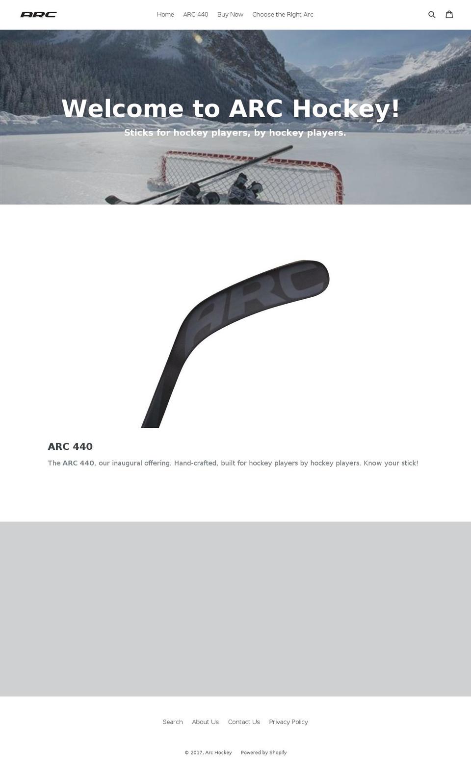 archockey.com shopify website screenshot