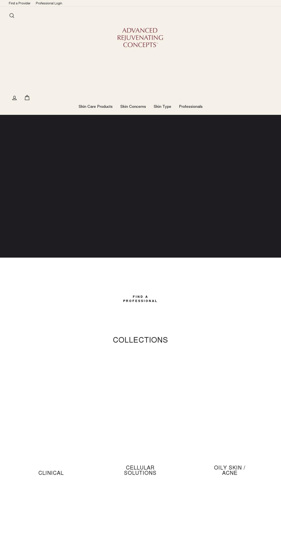 arcskincare.myshopify.com — Shopify storefront screenshot