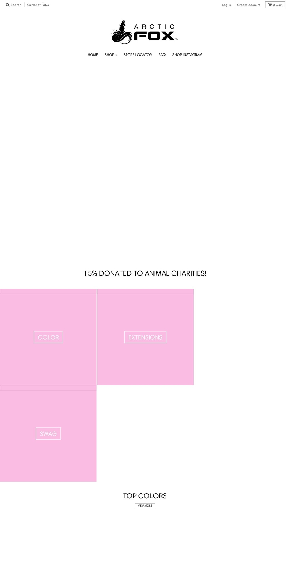 arcticfoxhaircolors.com — Shopify storefront screenshot