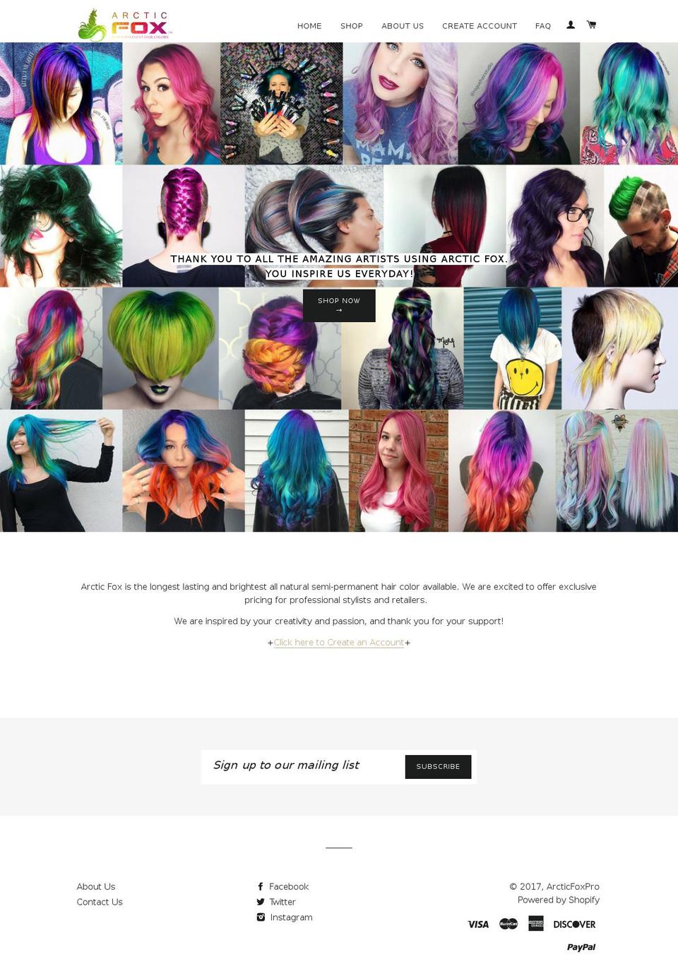 arcticfoxpro.com shopify website screenshot