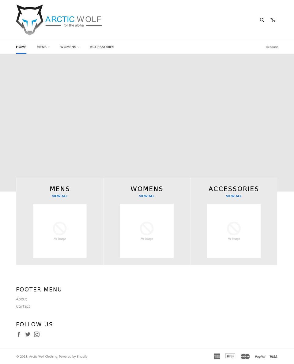 arcticwolfclothing.com shopify website screenshot