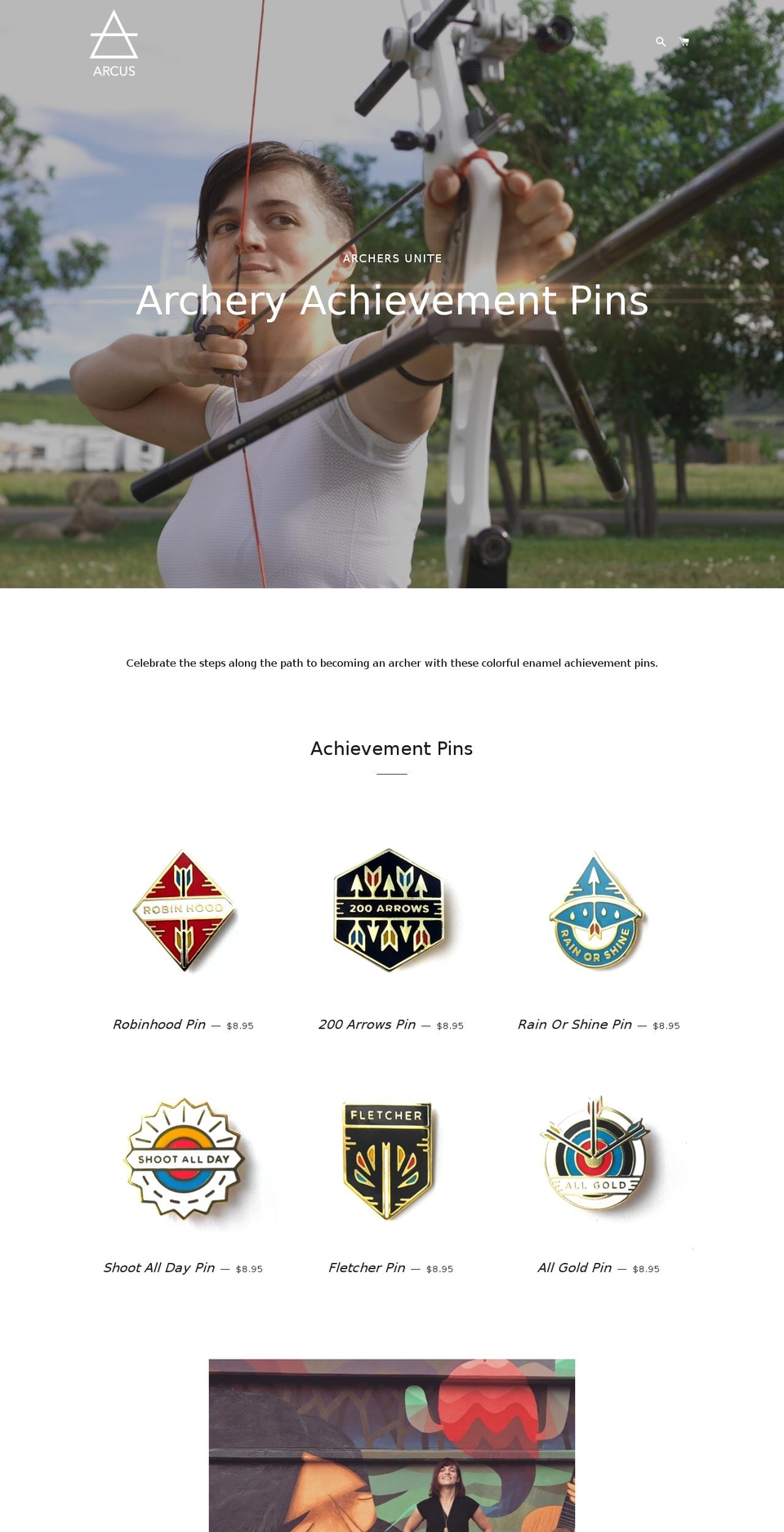 arcusarchers.com — Shopify storefront screenshot