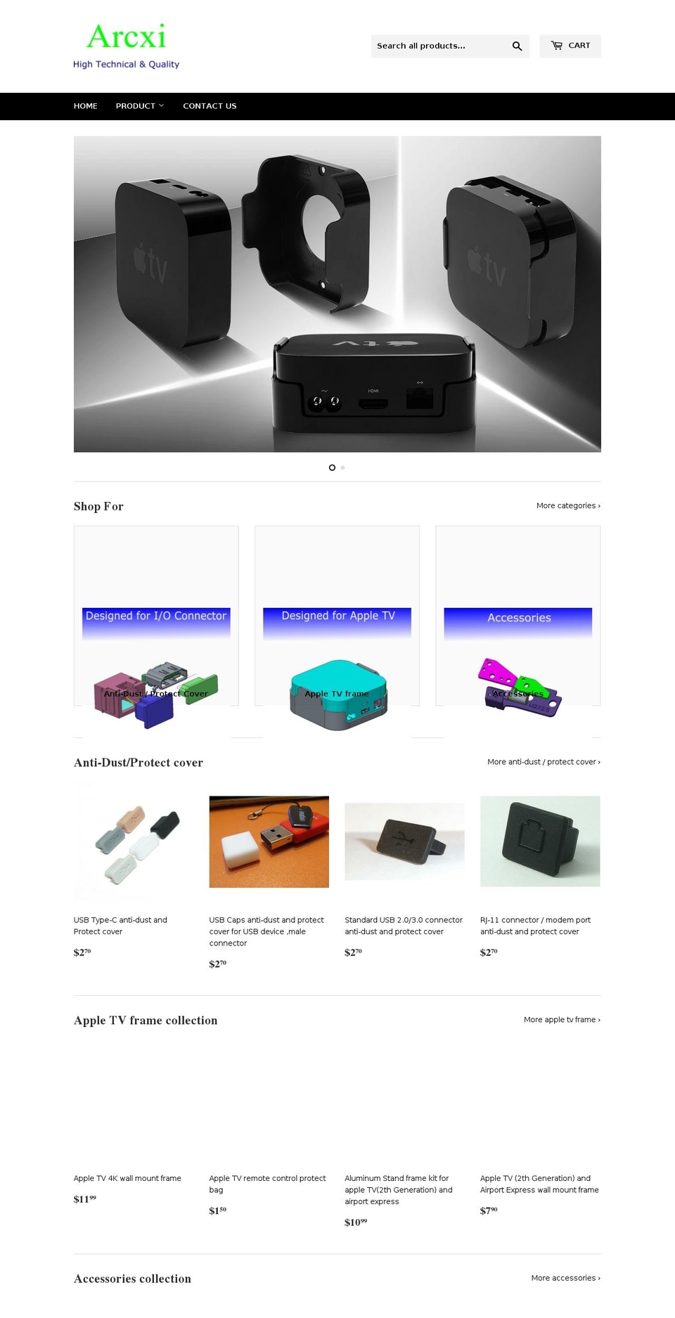arcxi.com — Shopify storefront screenshot