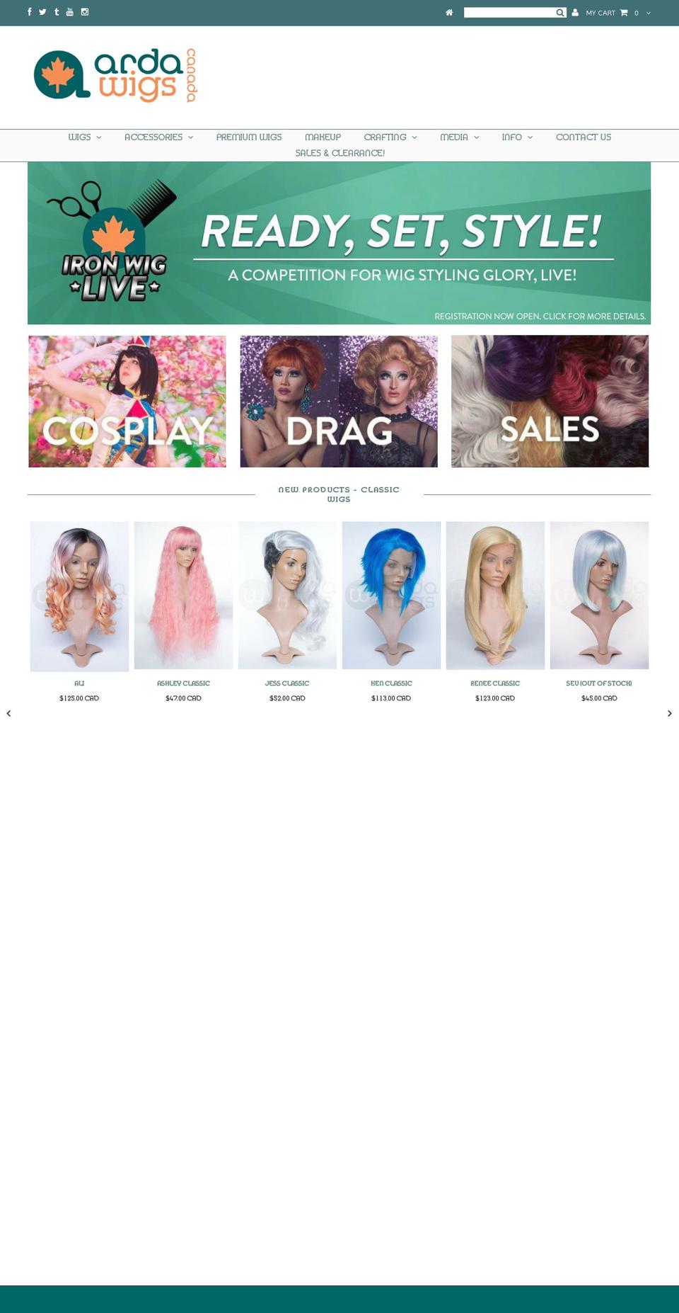 ardawigscanada.com — Shopify storefront screenshot
