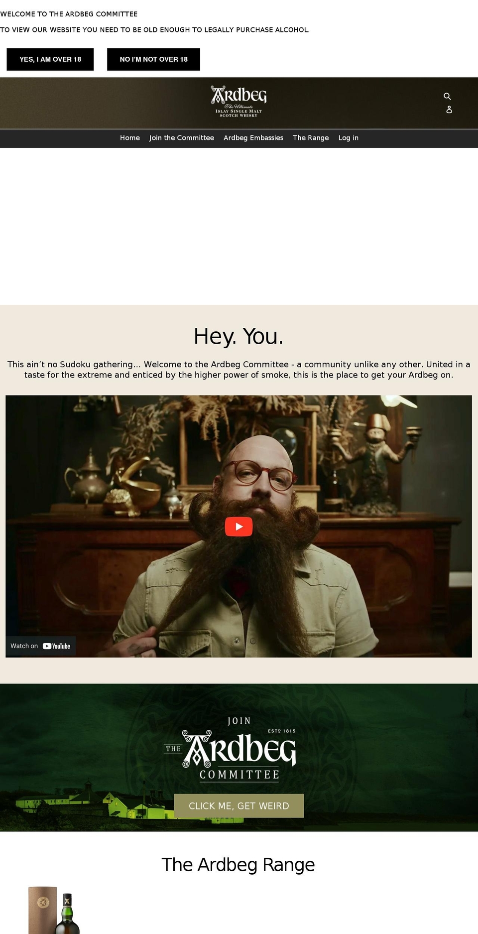 ardbegcommittee.com.au shopify website screenshot