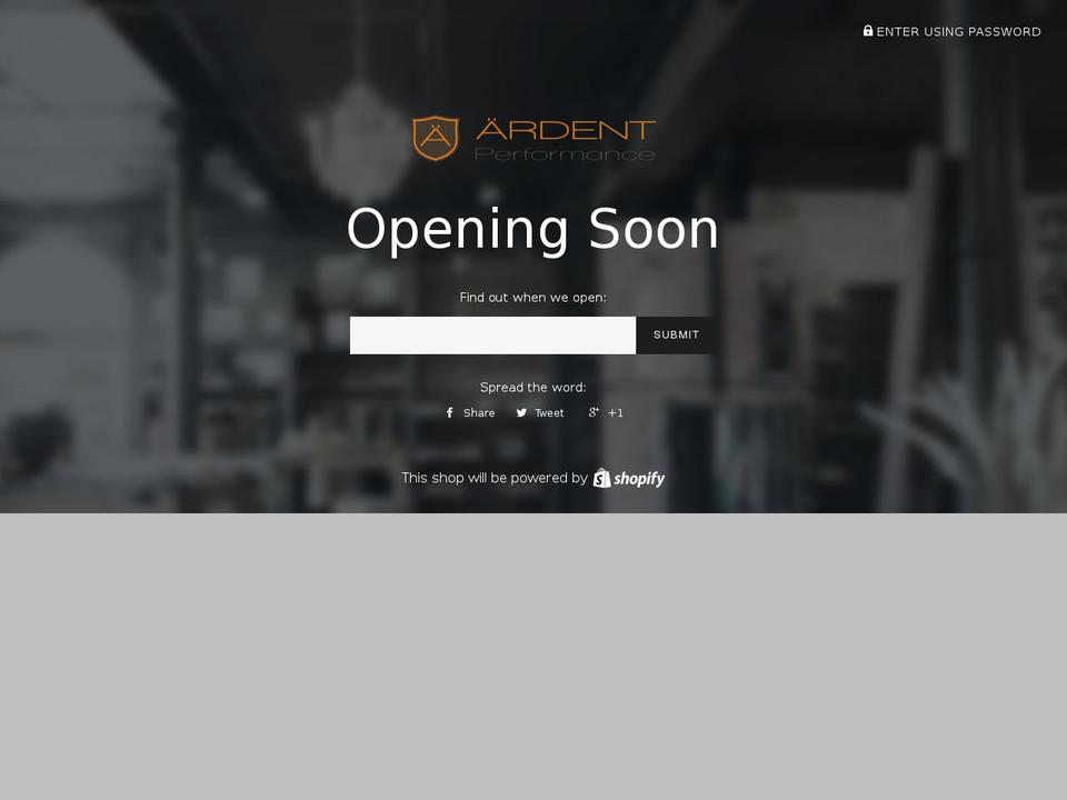 ardentexhausts.com shopify website screenshot