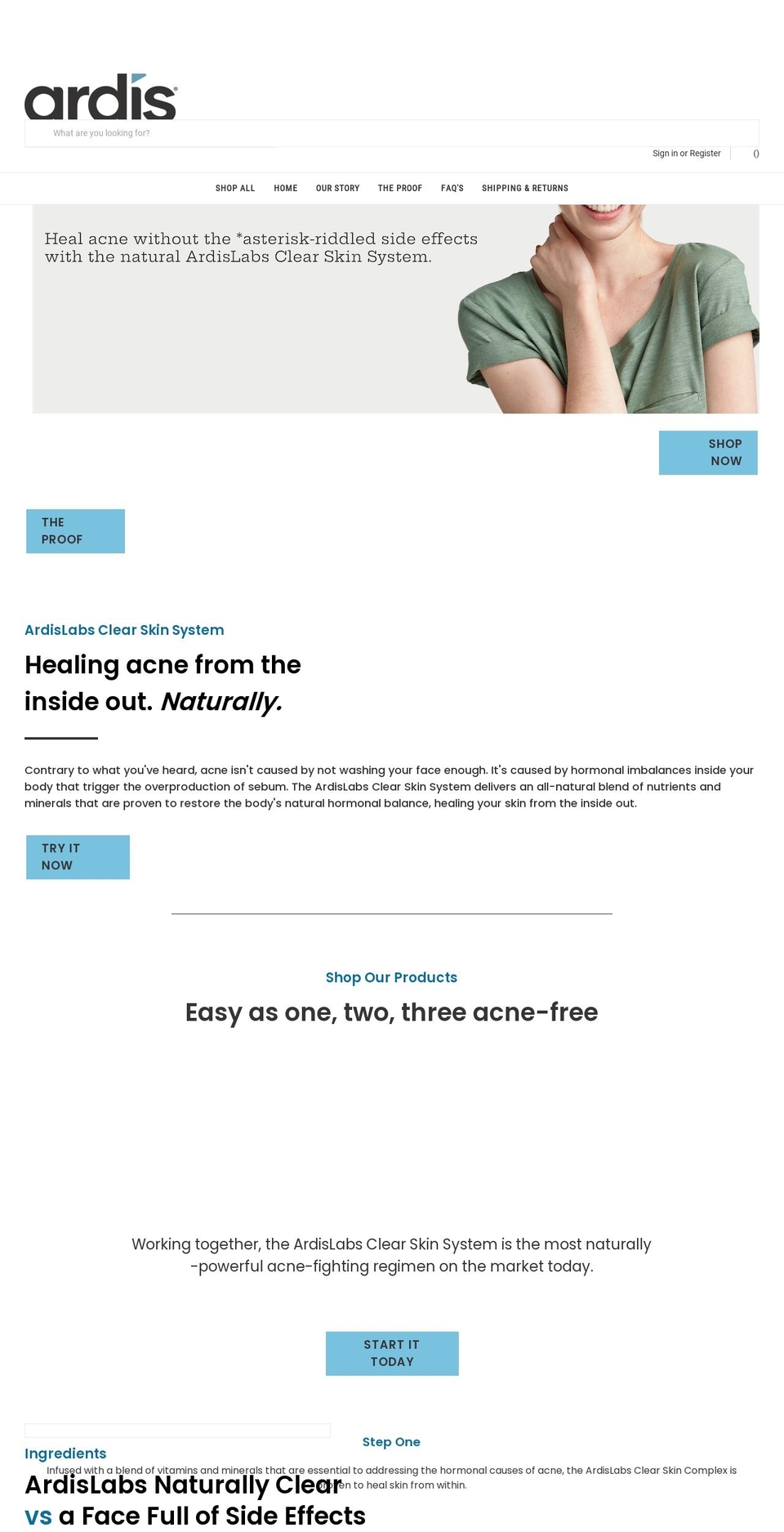 ardislabs.com shopify website screenshot