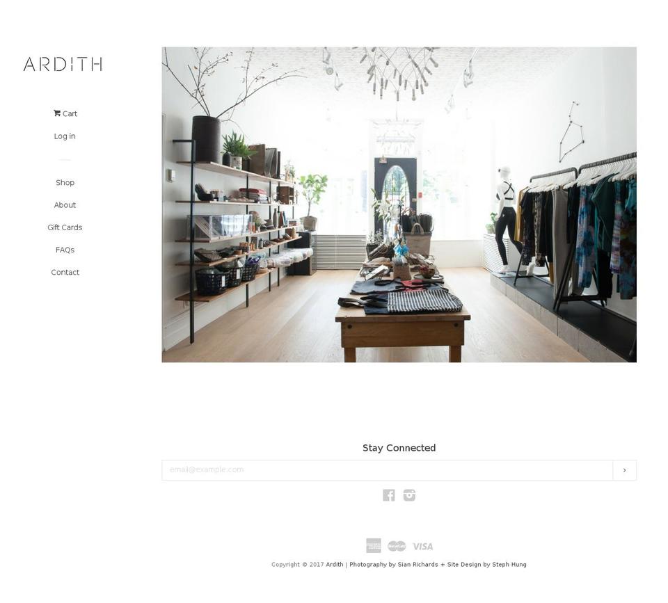 ardithstyle.com shopify website screenshot