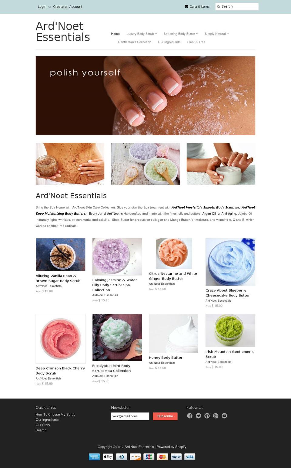 ardnoet.com shopify website screenshot