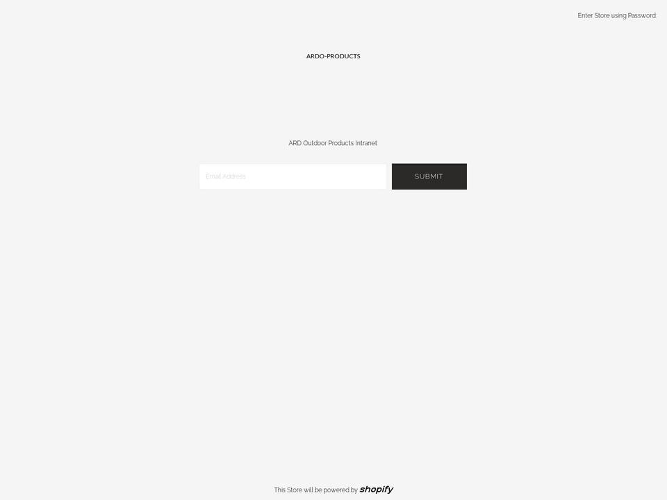 ardoproduct.com — Shopify storefront screenshot