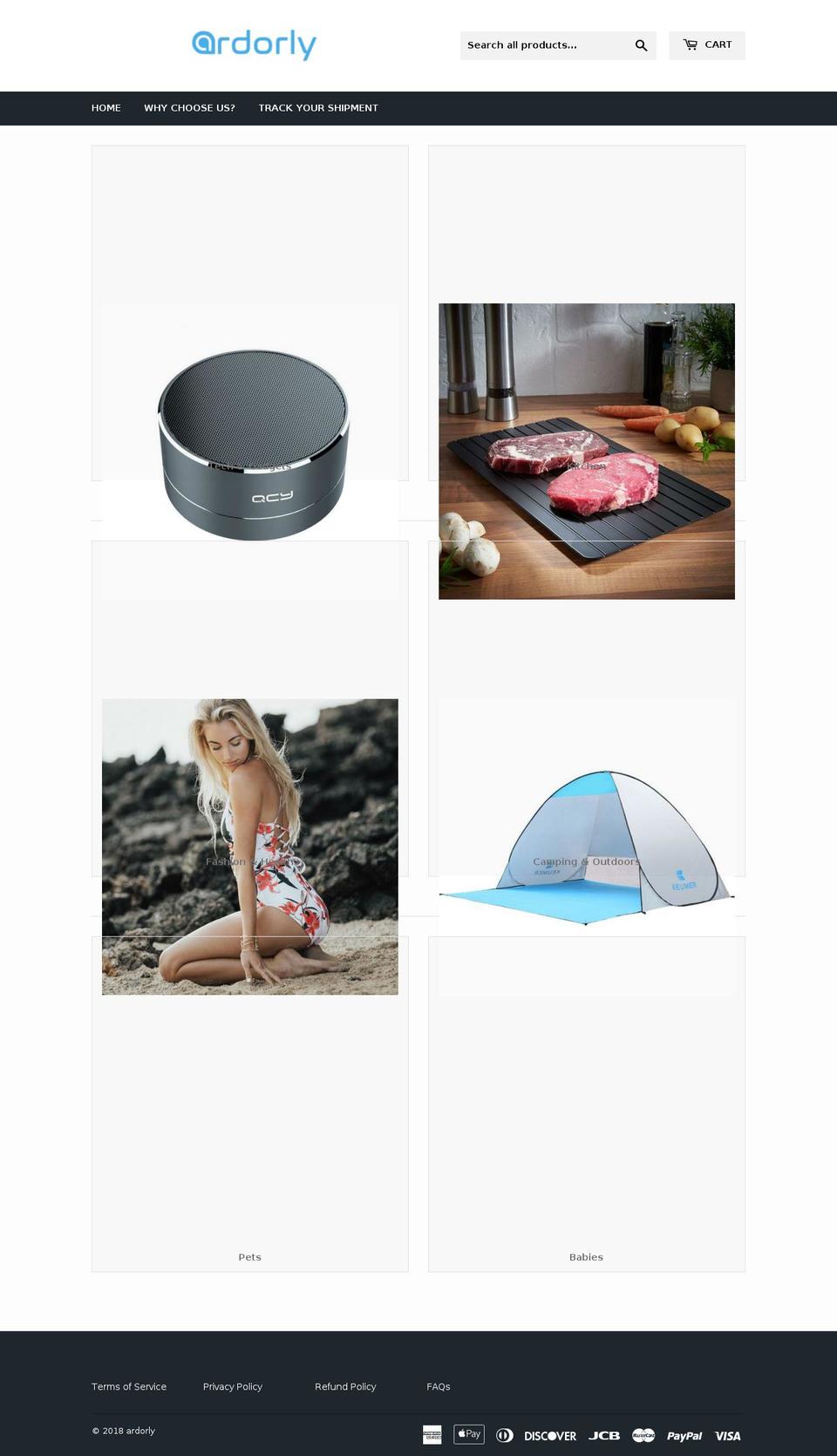 ardorly.com — Shopify storefront screenshot