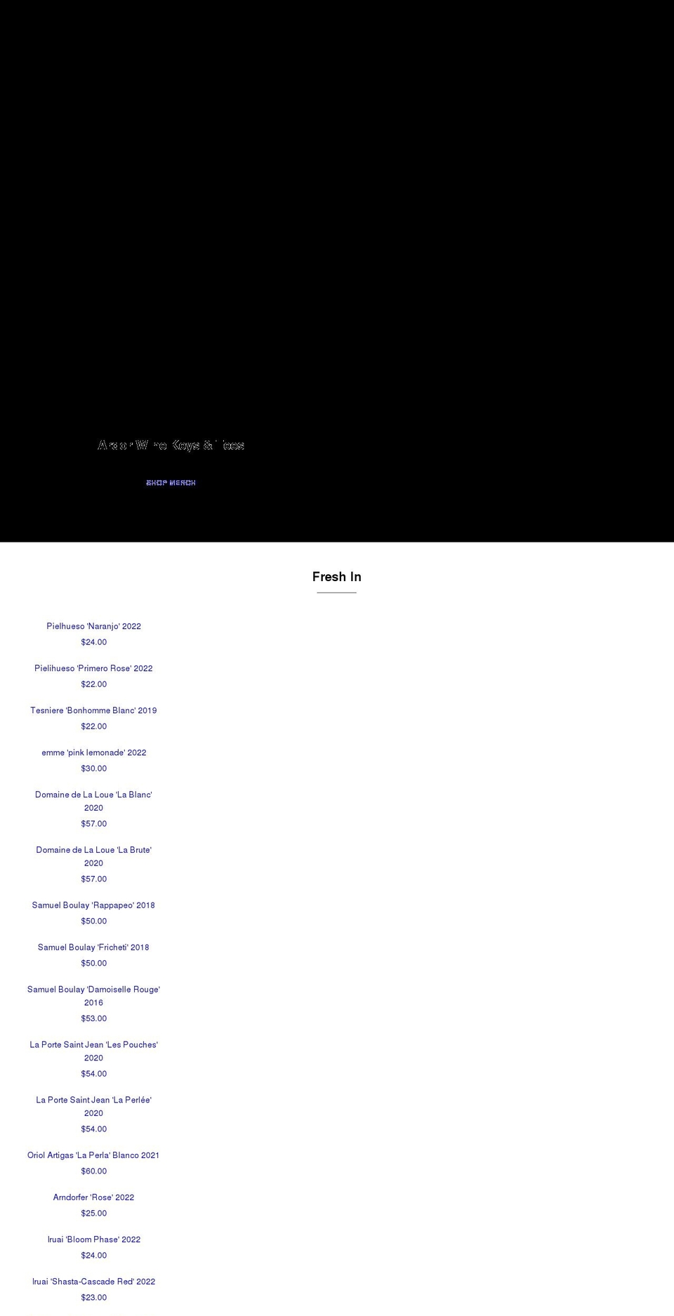 ardornaturalwines.com shopify website screenshot