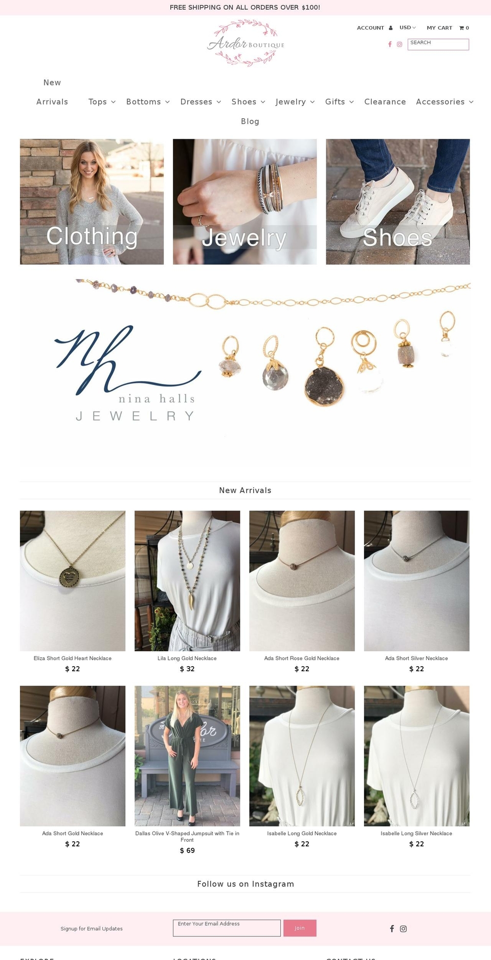 ardorshop.com shopify website screenshot