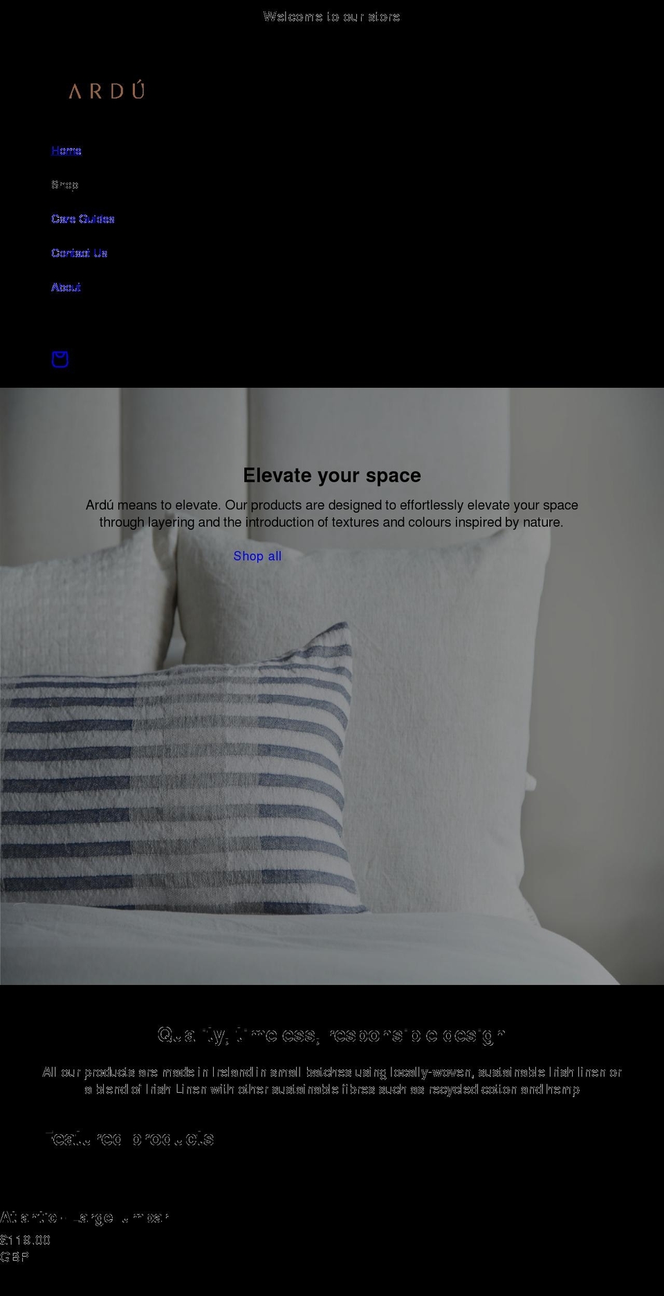 arduhome.com shopify website screenshot