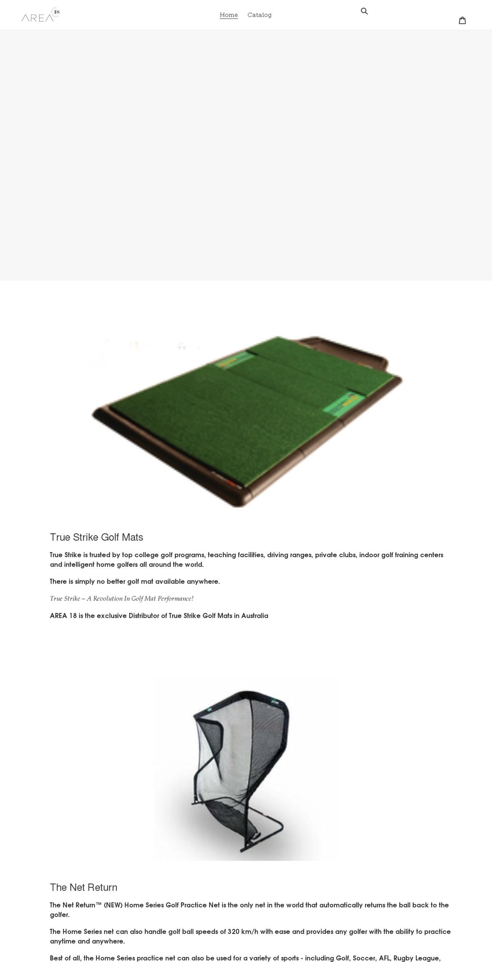 area18.com.au shopify website screenshot