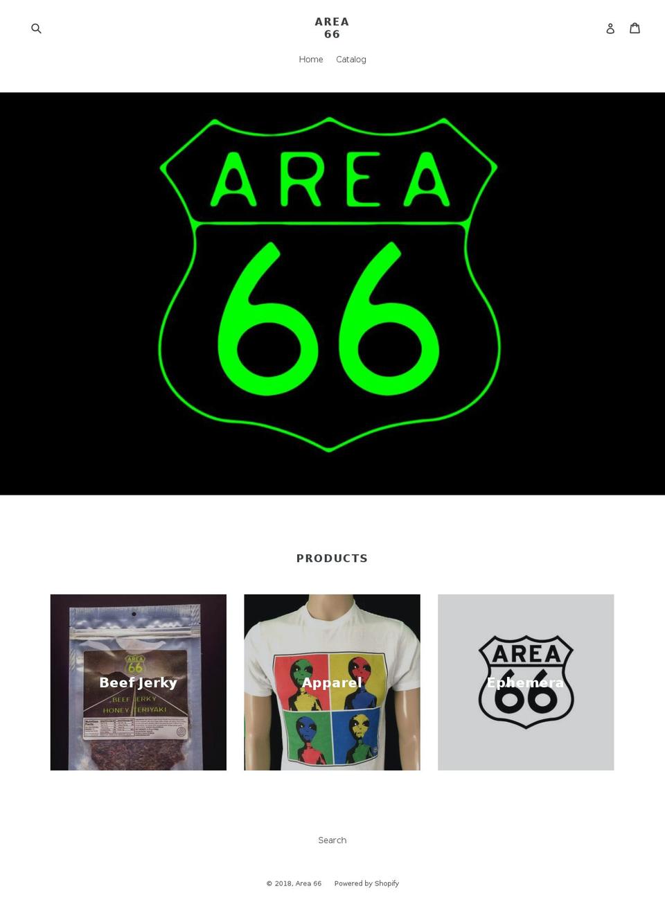 area66.com shopify website screenshot