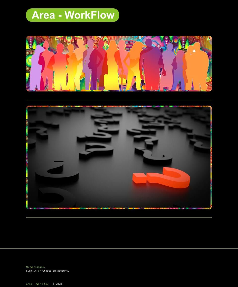 areaworkflow.com shopify website screenshot