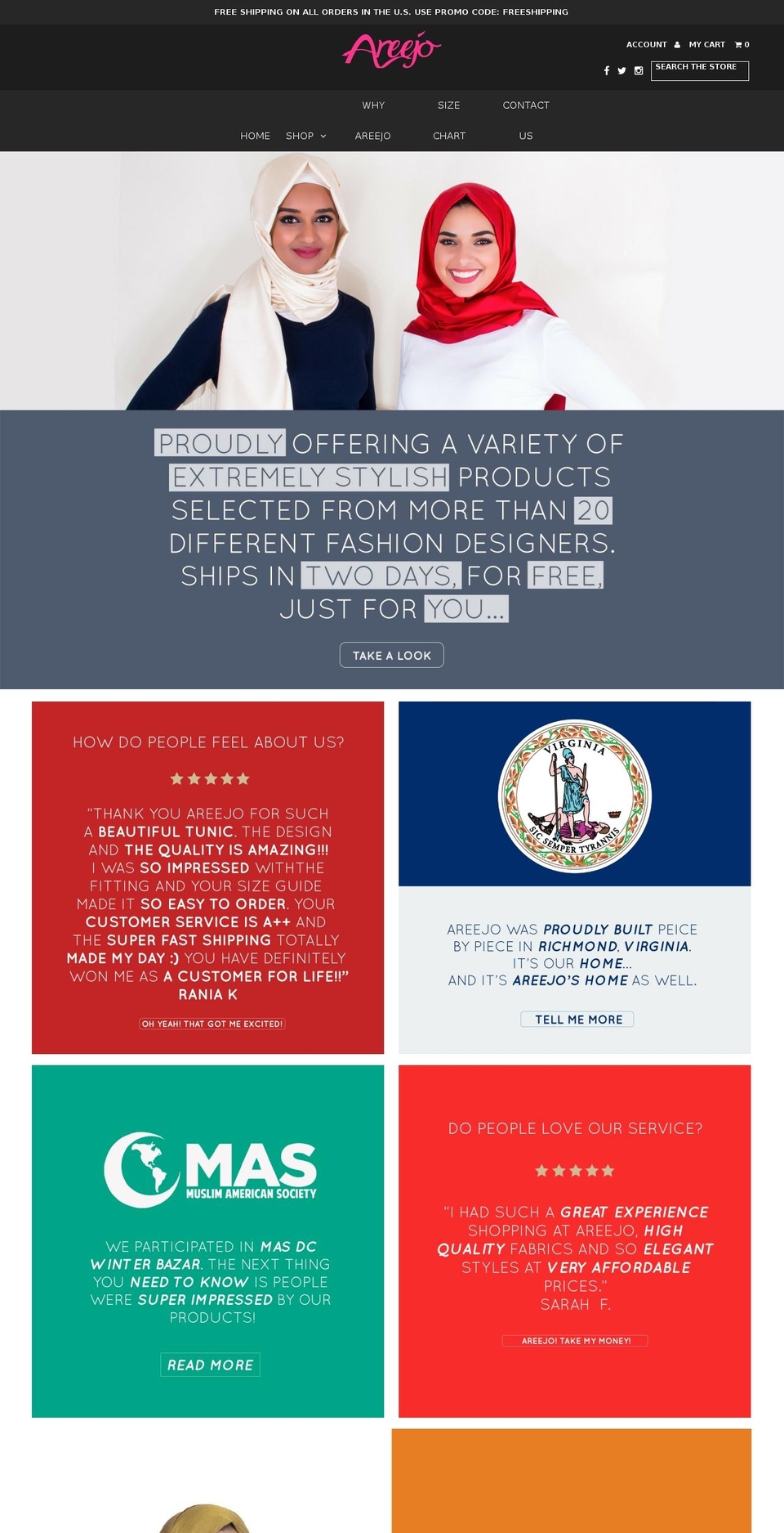 areejo.com shopify website screenshot