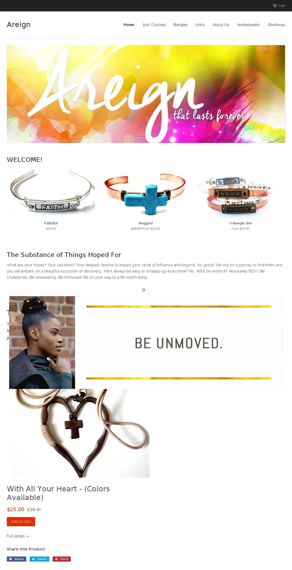 areign.com — Shopify storefront screenshot