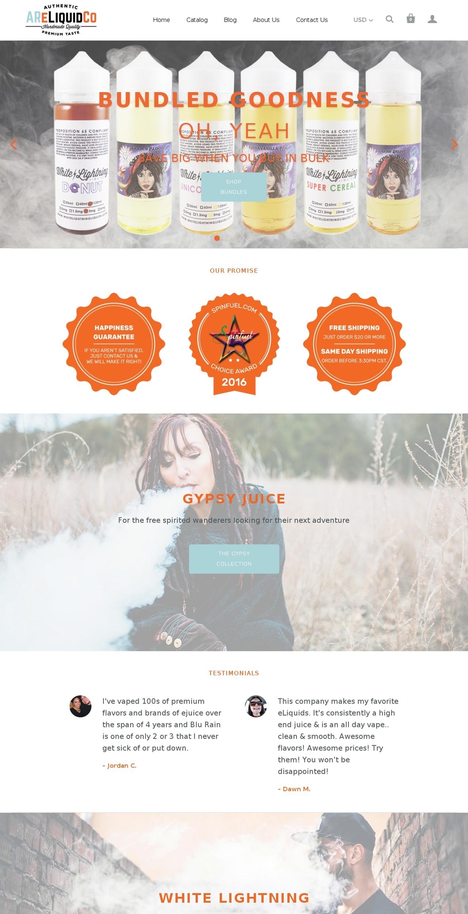 areliquid.com shopify website screenshot