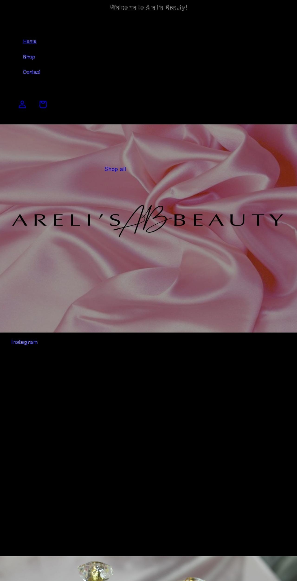 arelisbeauty.com shopify website screenshot