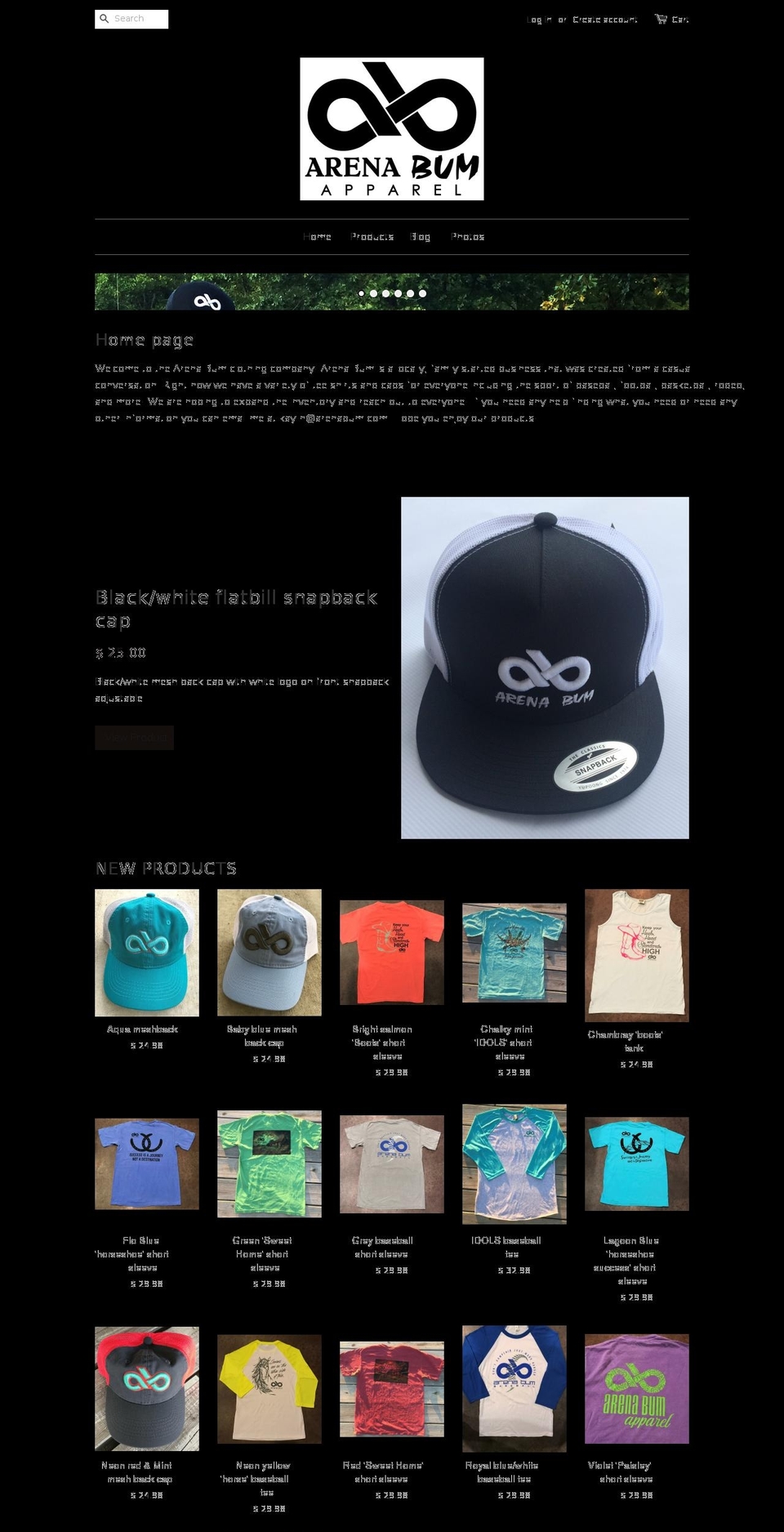 arenabum.com shopify website screenshot