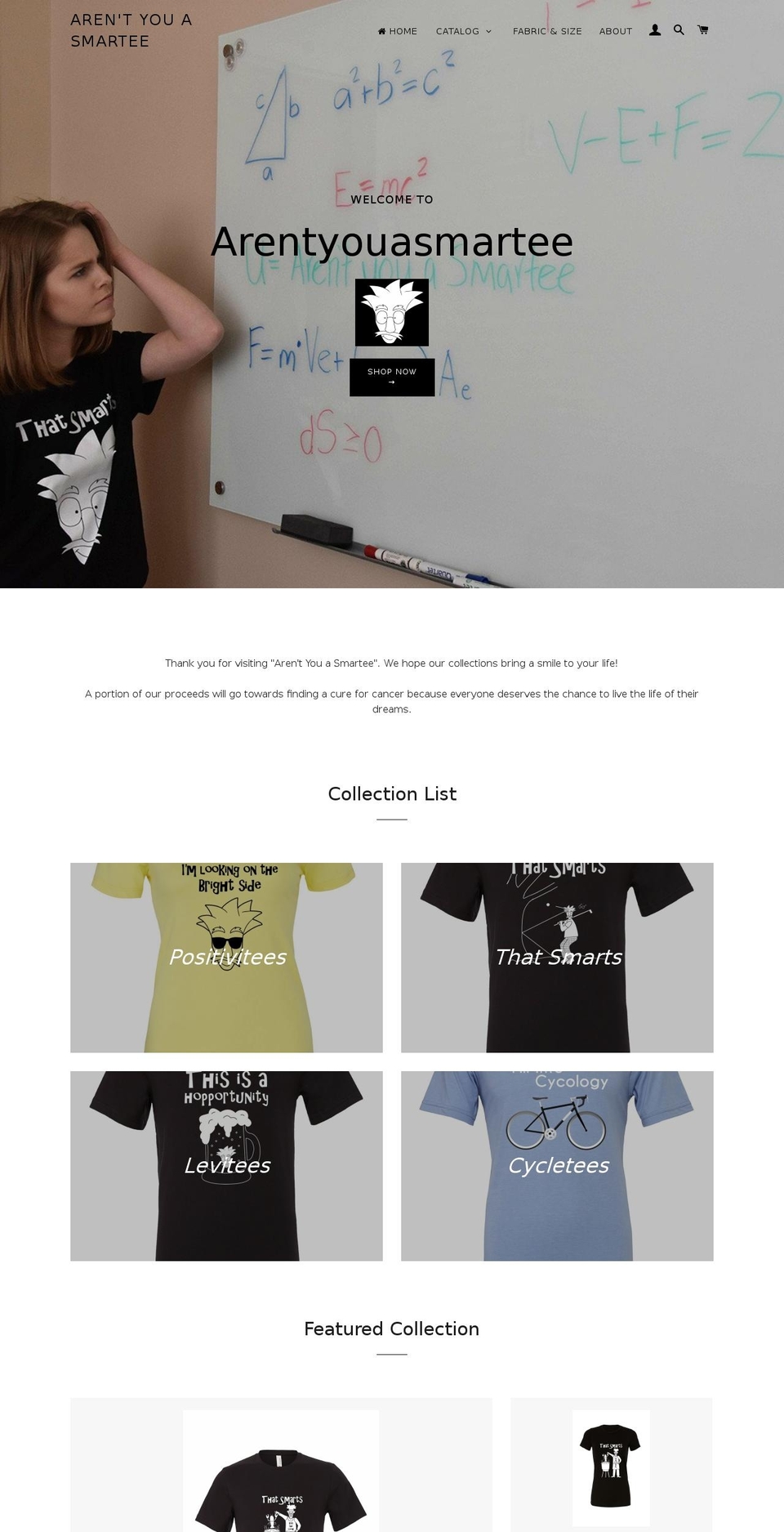 arentyouasmartee.com shopify website screenshot